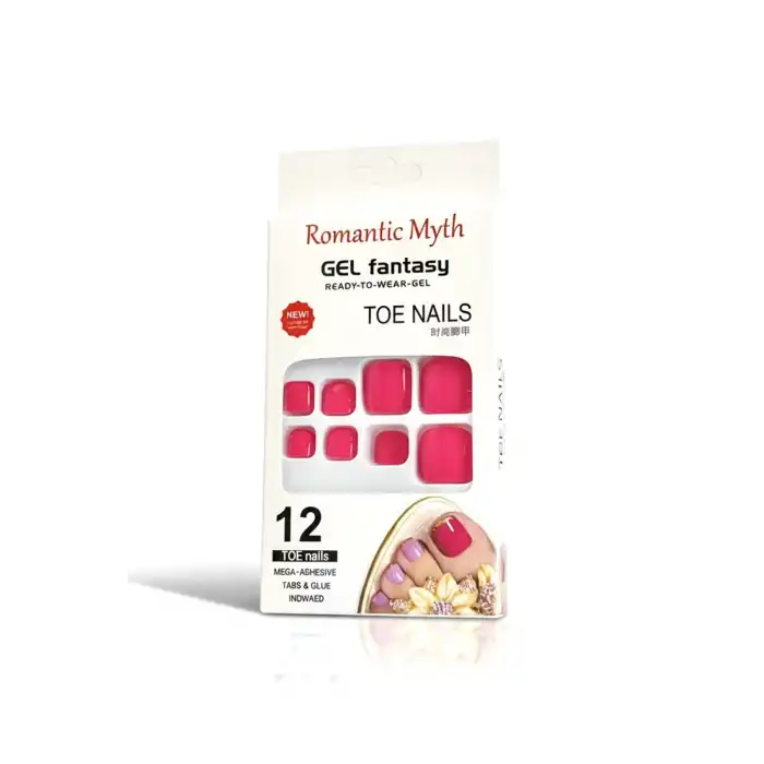 12li Pembe Renk Ayak Takma Tırnak