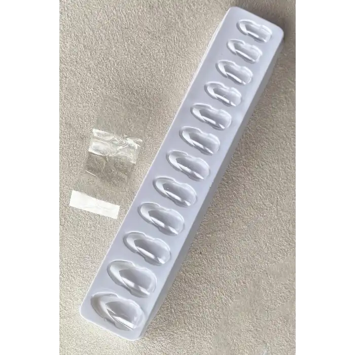 12li Şeffaf Renk French Takma Tırnak Set