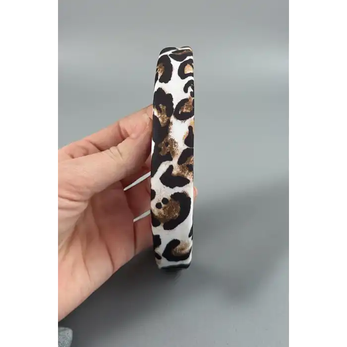 12´li Karışık Renk Leopar Desenli  Taç Set