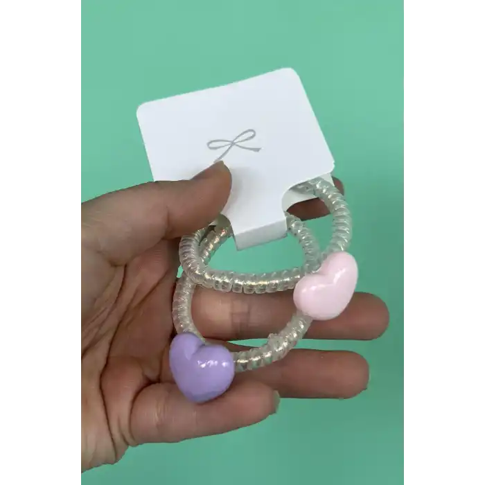 2li Kalp Figürlü Helezon Toka Set