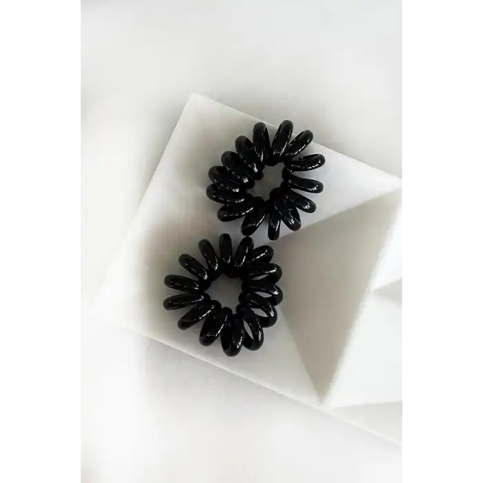 2li Siyah Renk Kalın Helezon Toka