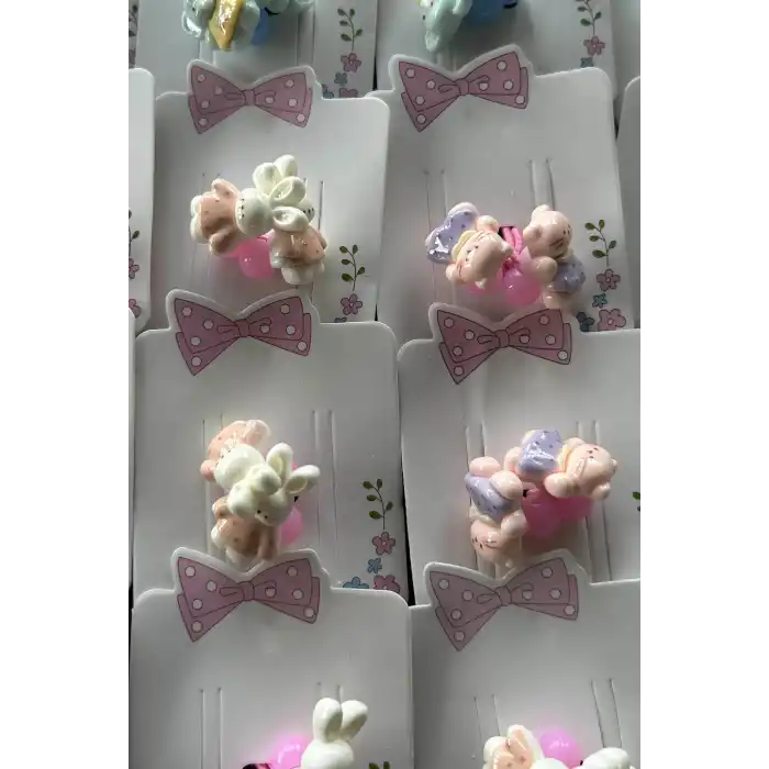 20li Karışık Renk Hayvan Figürlü Çocuk Toka Set