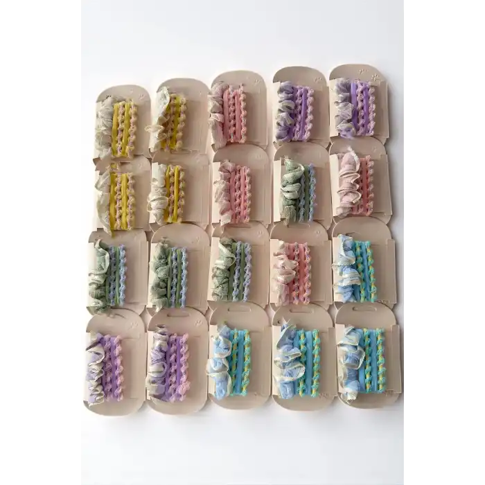 20li Karışık Renk Lastik Toka Set