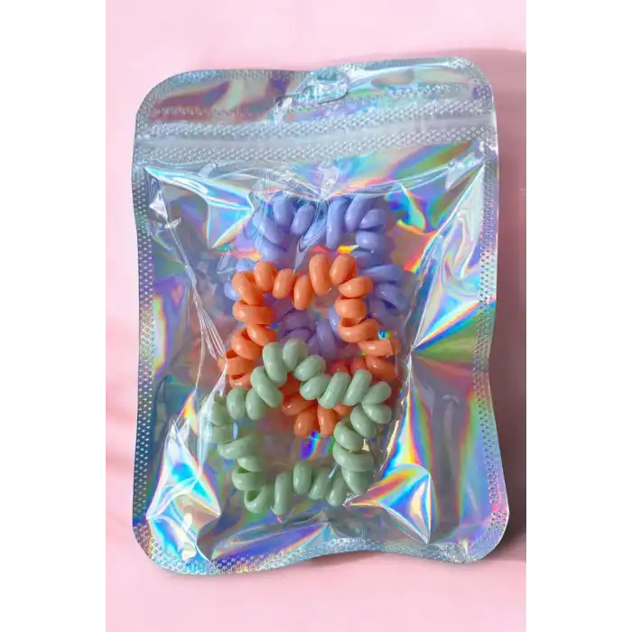 3lü Karışık Renk Yıldız Figürlü Helezon Toka Set