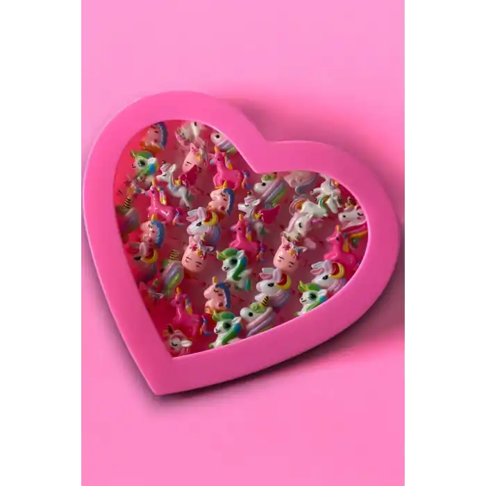 36lı Karışık Figürlü Çocuk Yüzük Set