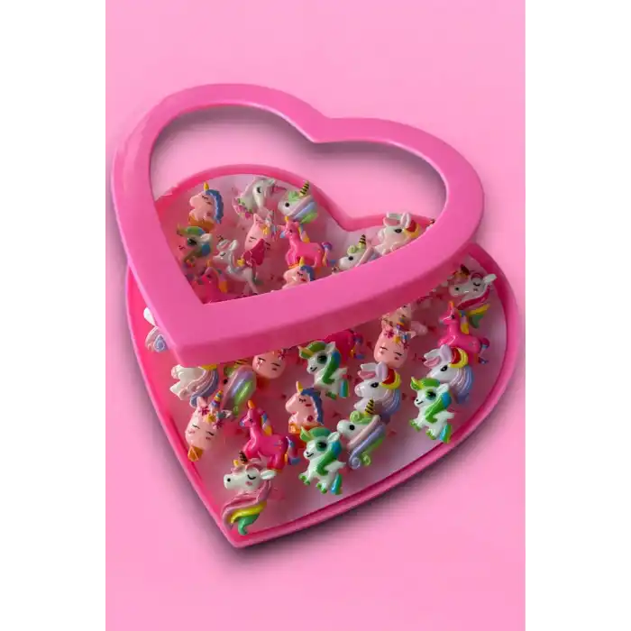 36lı Karışık Figürlü Çocuk Yüzük Set