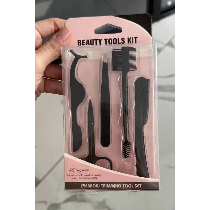 5li Siyah Renk Kaş Bakım Seti