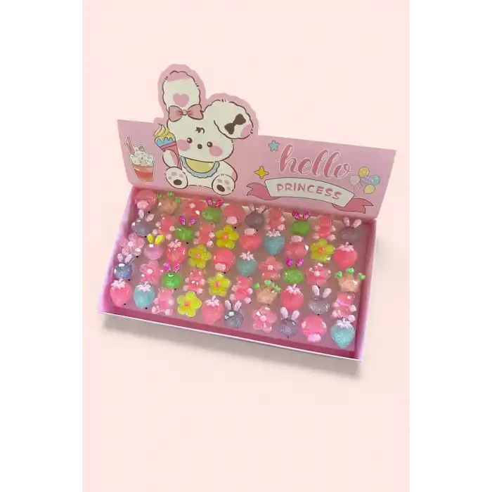 50 Adet Karışık Figürlü Işıklı Yüzük Set