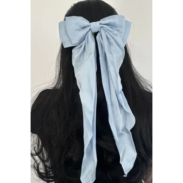 Açık Mavi Renk Kurdele Figürlü Otomat Toka