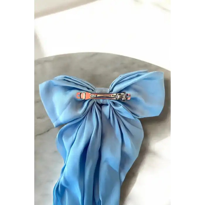 Açık Mavi Renk Kurdele Figürlü Otomat Toka