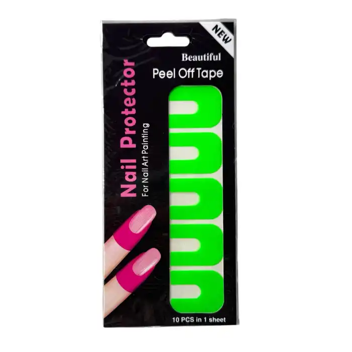 Açık Yeşil Renk 10lu Oje Koruyucu Soyulabilir Manikür Bandı