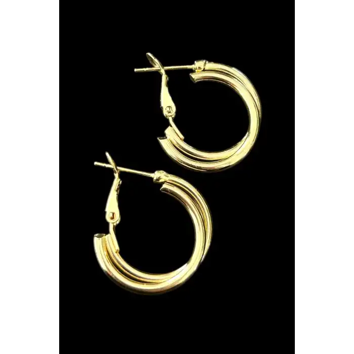 Altın Renk 15MM Halka Küpe (Çift)