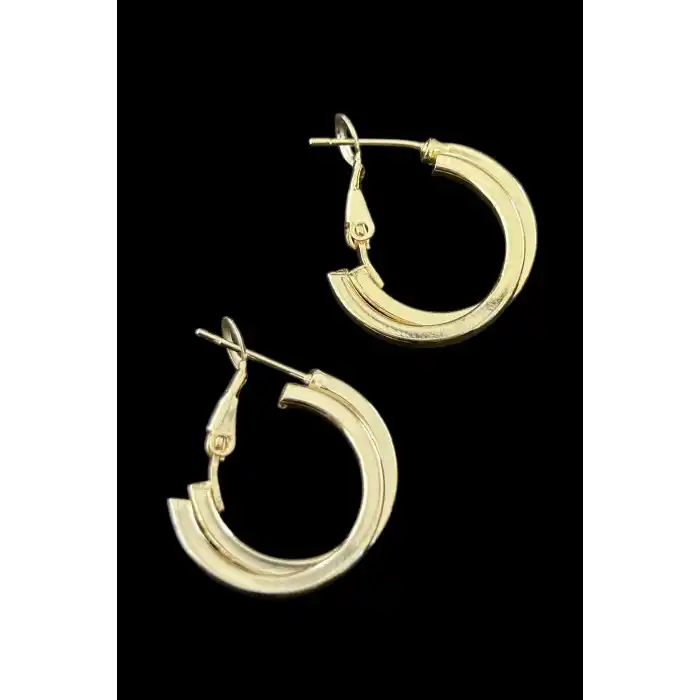 Altın Renk 15MM Halka Küpe (Çift)