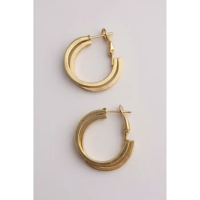 Altın Renk 20MM Halka Küpe (Çift)