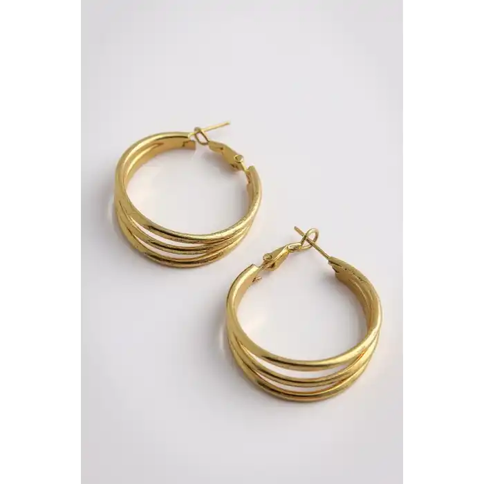 Altın Renk 20MM Halka Küpe (Çift)