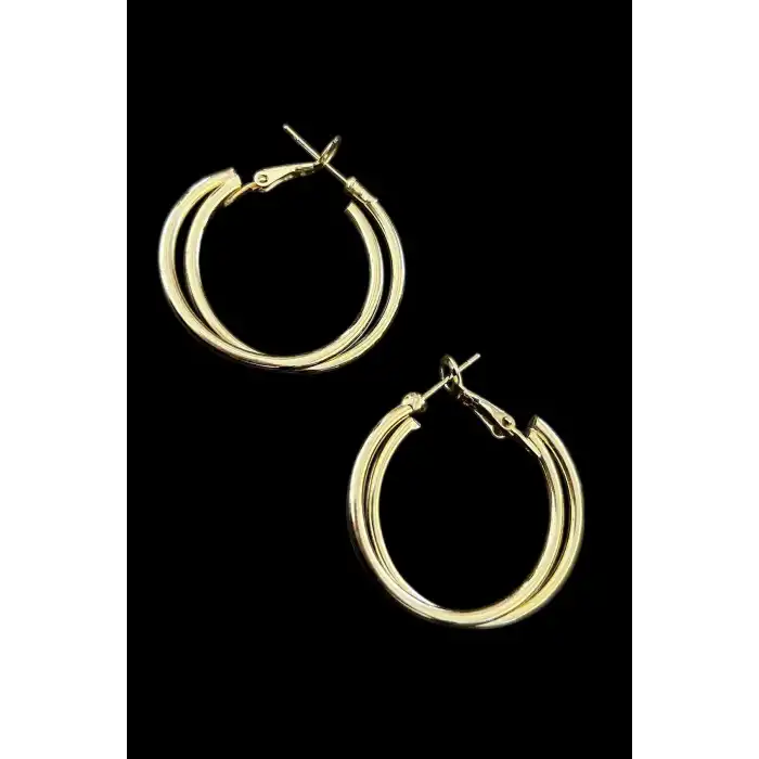 Altın Renk 25MM Halka Küpe (Çift)