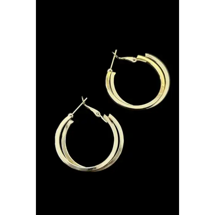 Altın Renk 25MM Halka Küpe (Çift)