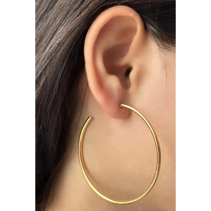 Altın Renk Ajda Küpe (Çift)