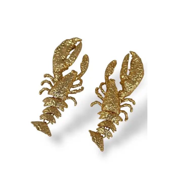 Altın Renk Akrep Figürlü Tasarım Küpe (Çift)