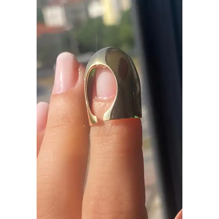 Altın Renk Ayarlanabilir Tırnak Yüzüğü
