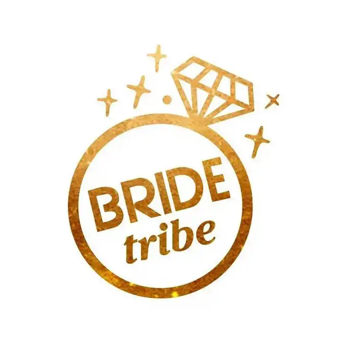 Altın Renk Bride Tribe Yazılı Dövme Tattoo