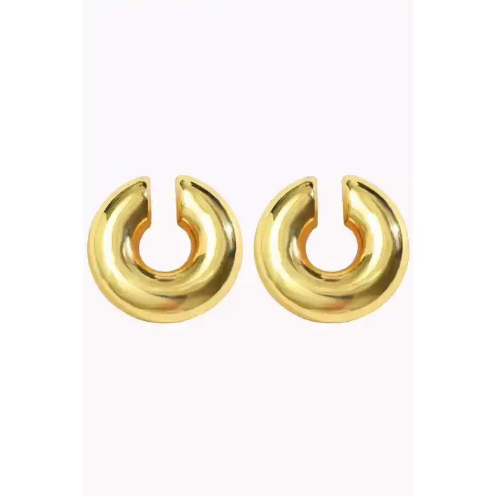 Altın Renk Çelik Ear Cuff (Çift)