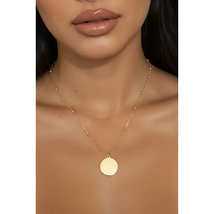 Altın Renk Çelik Kolye