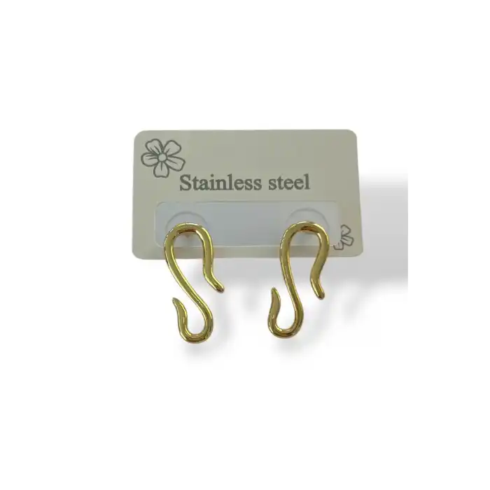 Altın Renk Çelik Küpe (Çift)