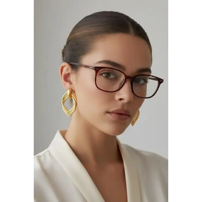 Altın Renk Çelik Küpe (Çift)