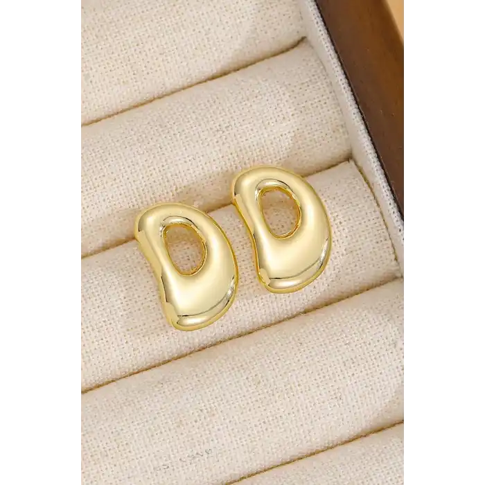 Altın Renk Çelik Küpe (Çift)