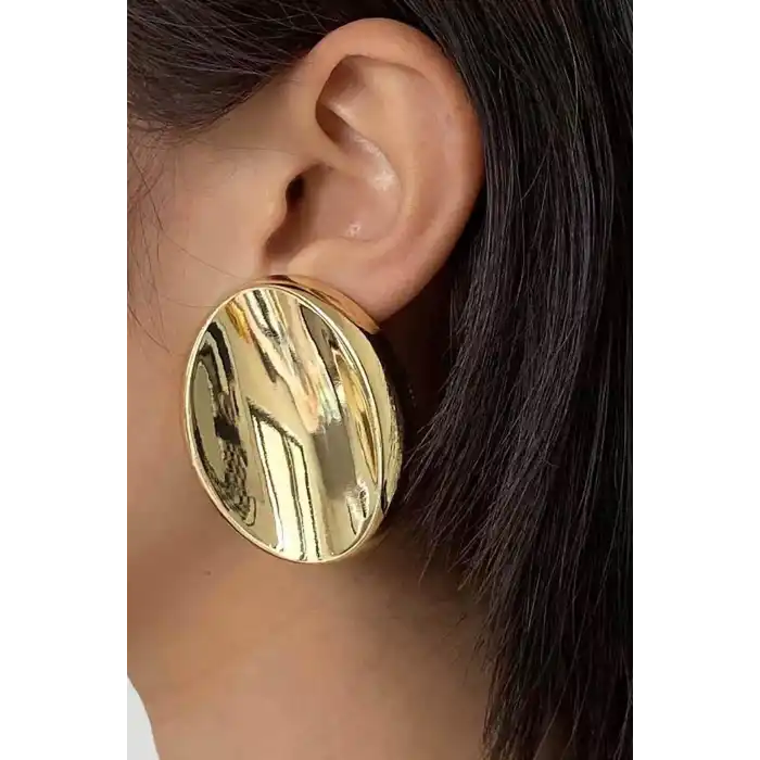 Altın Renk Çelik Küpe (Çift)