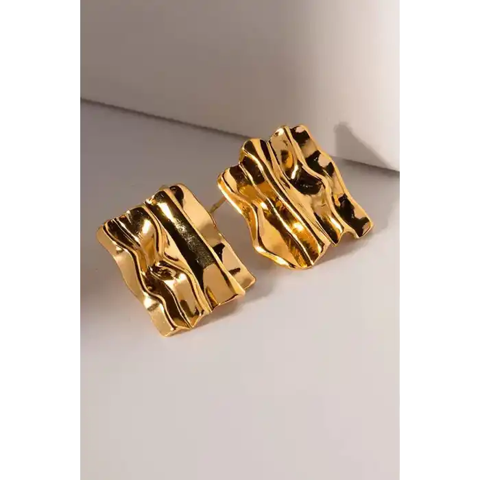 Altın Renk Çelik Küpe (Çift)