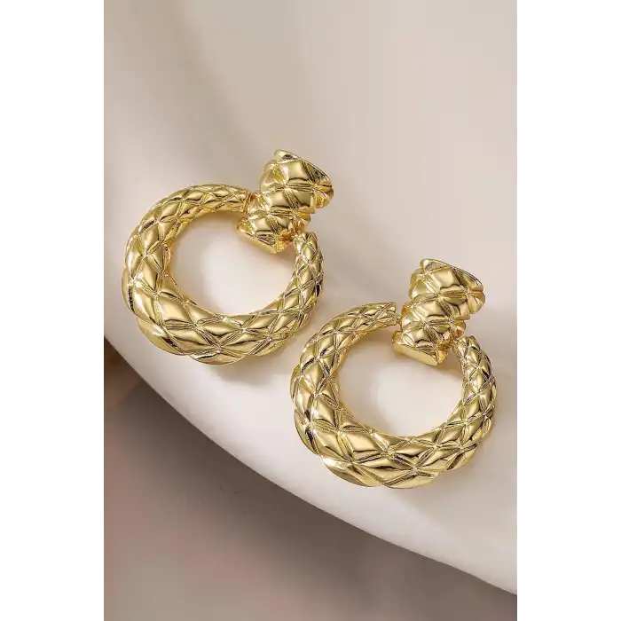 Altın Renk Çelik Küpe (Çift)