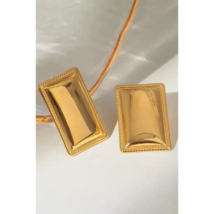 Altın Renk Çelik Küpe (Çift)