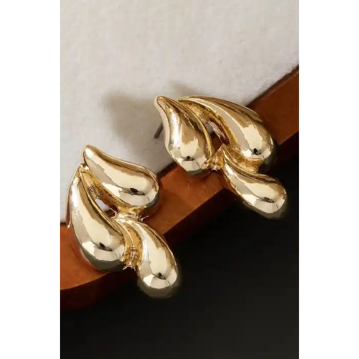 Altın Renk Çelik Küpe (Çift)