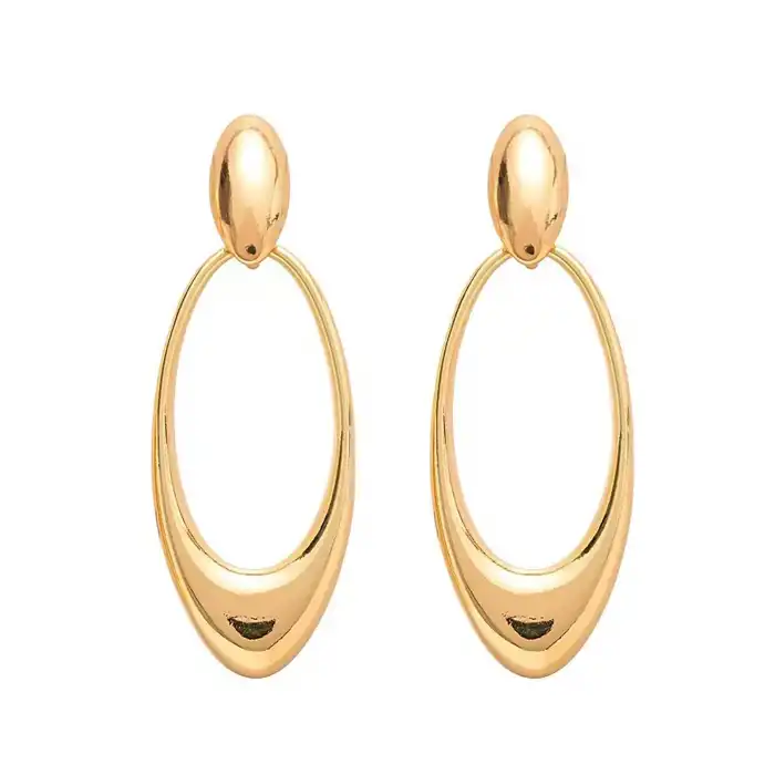 Altın Renk Çelik Küpe (Çift)