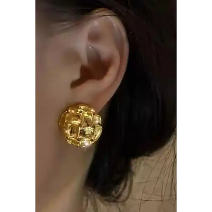 Altın Renk Çelik Küpe (Çift)