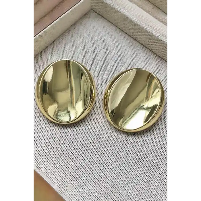 Altın Renk Çelik Küpe (Çift)