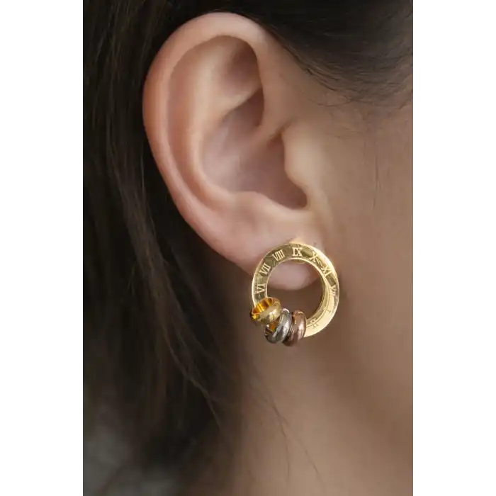 Altın Renk Çelik Küpe (Çift)