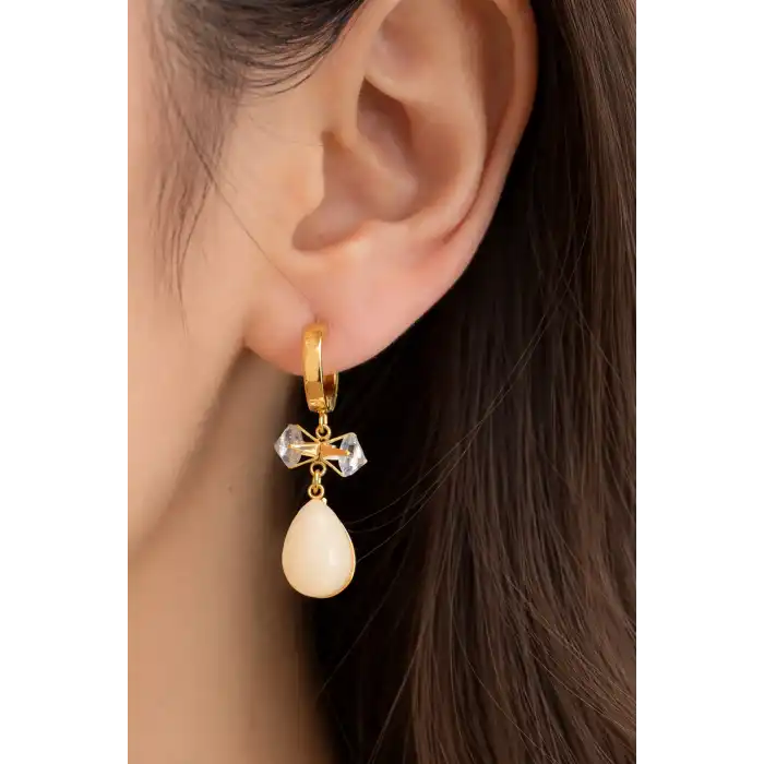 Altın Renk Çelik Küpe (Çift)