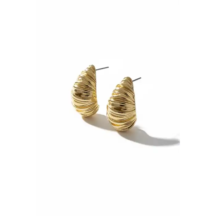 Altın Renk Çelik Küpe (Çift)