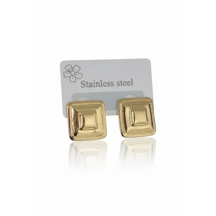 Altın Renk Çelik Küpe (Çift)