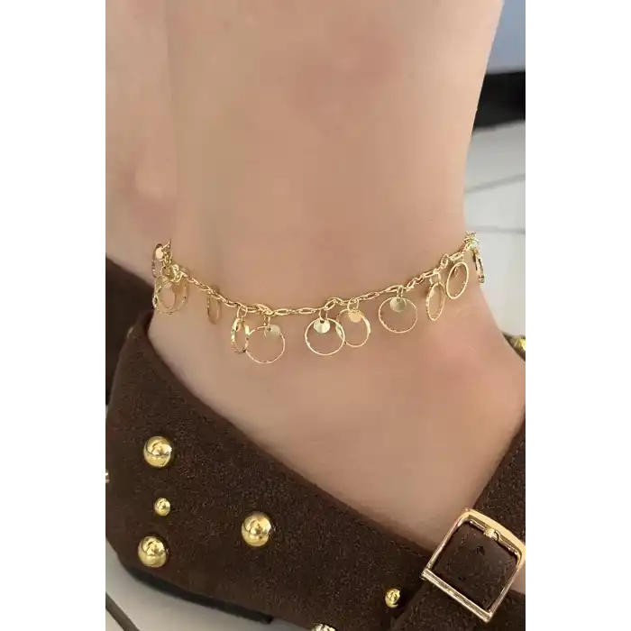 Altın Renk Halka Detaylı YSX Halhal