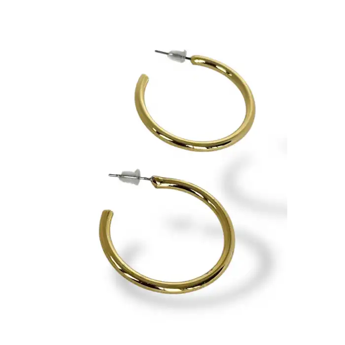 Altın Renk Halka Küpe