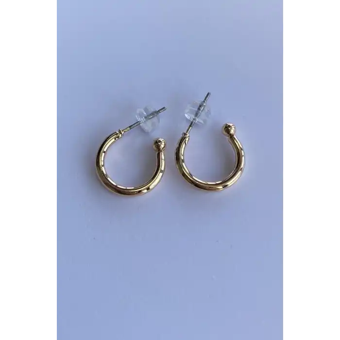 Altın Renk Halka Küpe (Çift)