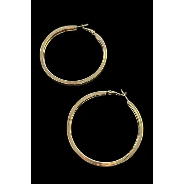 Altın Renk Halka Küpe (Çift)