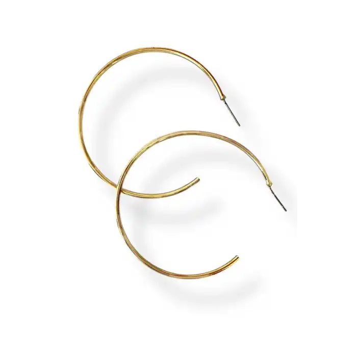 Altın Renk Halka Küpe (Çift)