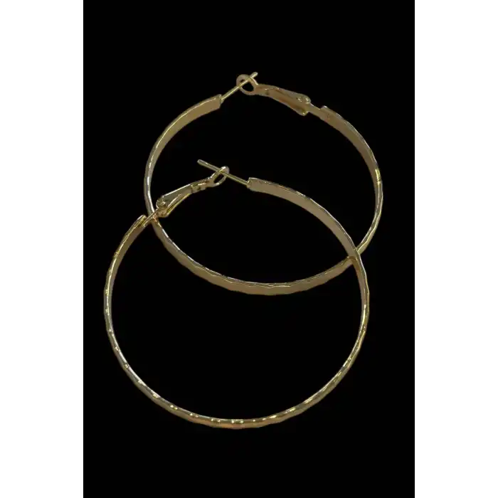 Altın Renk Halka Küpe (Çift)