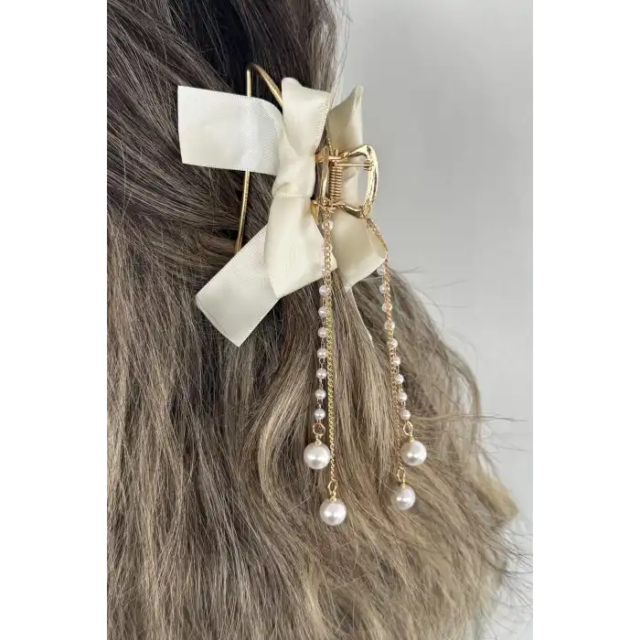 Altın Renk Kurdele Figürlü Sallantılı Metal Mandal Toka