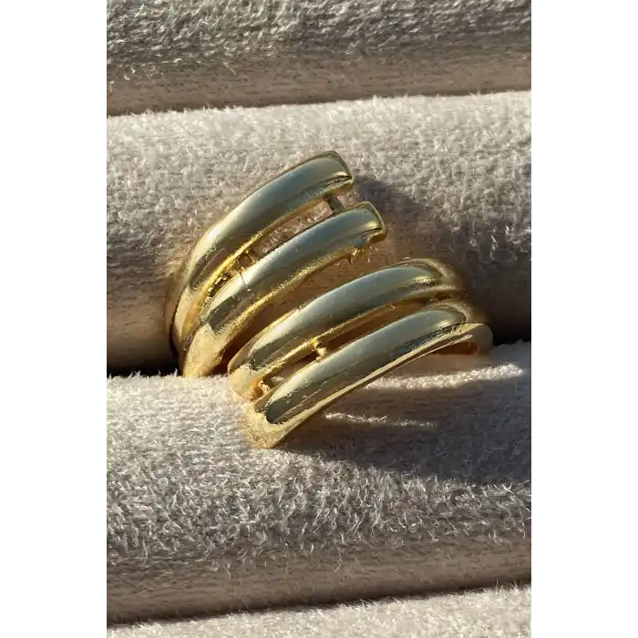 Altın Renk Metal Ayarlanabilir Yüzük